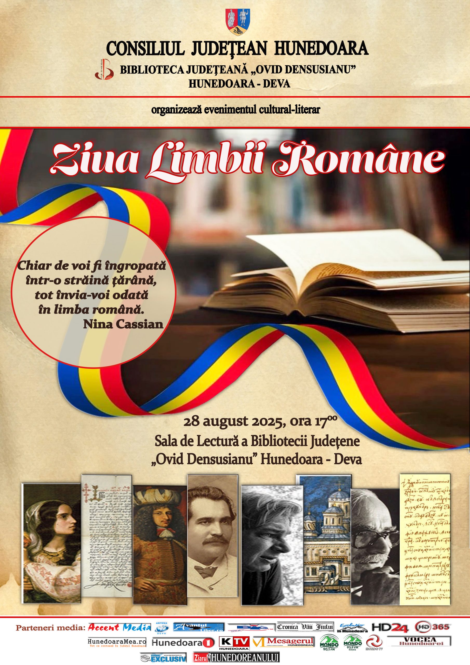 Afis ZIUA LIMBII ROMANE 2025