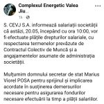 Minerii Văii Jiului aduc mulțumiri, că iau salariul