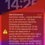 ALERTĂ METEO EXTREMĂ: Averse torențiale și descărcări electrice. Autoritățile au emis mesaj RO-ALERT