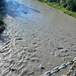Poluare pe Jiu. S-a rupt  o țeavă din iazul de la Căprișoara