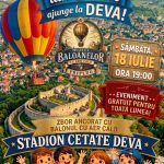 Weekend special la Deva: atletism de performanță și zbor ancorat cu balon cu aer cald