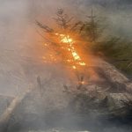 Intervenție dificilă în Retezat. Pompierii au primit sprijin aerian pentru stingerea incendiului din Cheile Buții