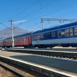Tren turistic în stația Petroșani
